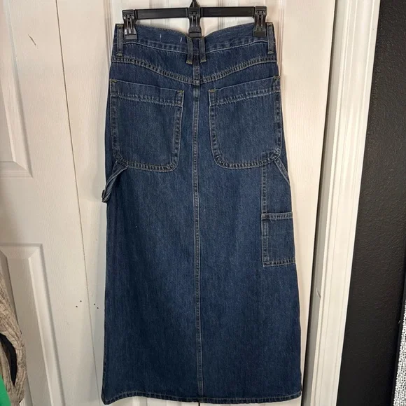 Moon River Dark Blue Denim Skirt - Picture 4 of 4